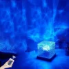 Dynamic Ocean 16 Colours Flame Crystal Lamp, Cube Night Light with Remote Control for Living Room Bedroom